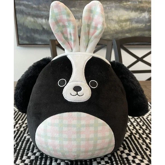 Squishmallow 8" Nathaniel Cocker Spaniel Dog Bunny Ears Easter Plush Retired - Picture 1 of 8